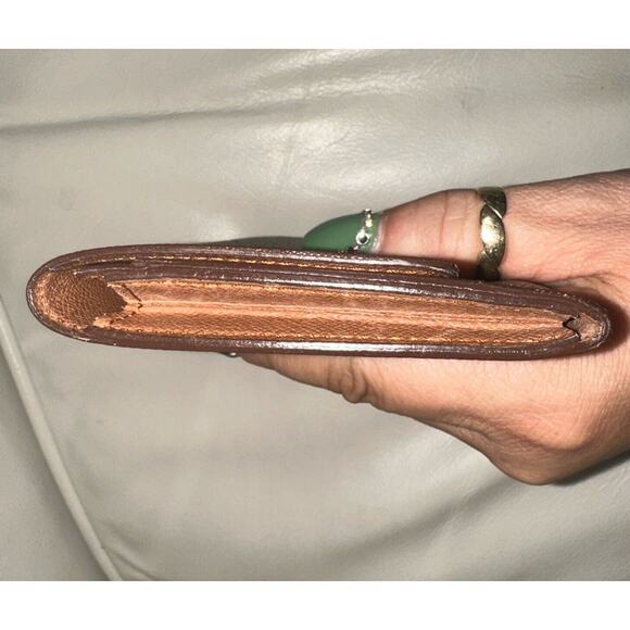 Authentic LOUIS VUITTON Brown Monogram Porte Tresor Sarah Flap Vintage Wallet - Picture 7 of 9